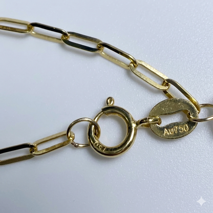 K18YG イエローゴールド 1.5mm / 1.7mm ペーパークリップチェーン 40cm~ (最大50cm) 18K ネックレス