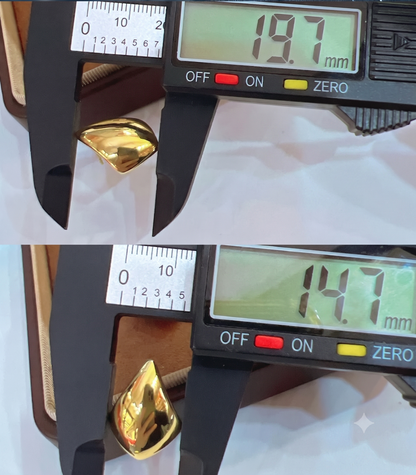 K18YG 中空ピアス ティアドロップ スタッドピアス イタリアンジュエリー トライアングル 三角 ピアス イエローゴールド 18k 18金 ぷっくり