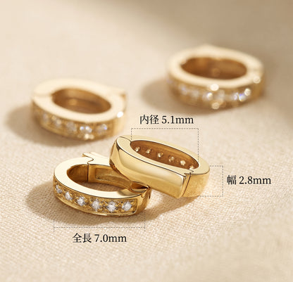 K18YG WG Vatican Oval 18K YG K18 Parts Yellow Gold White Gold Clasp Link Chain Parts Clicker