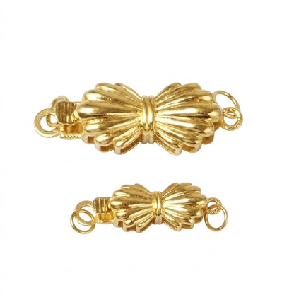 K18YG WG 中留め リボン コネクティングパーツ 貴金属パーツ 繋ぎ 18K チェーンパーツ 留め具 留め金具 イエローゴールド ホワイトゴールド