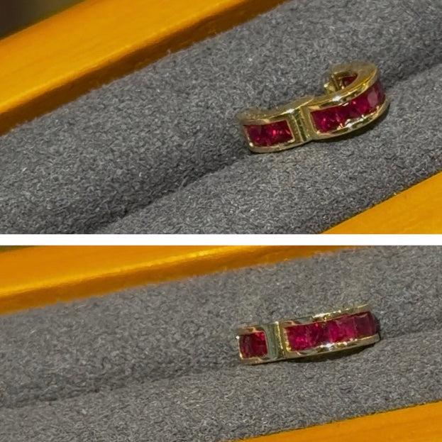 K18YG ツァボライト ルビー サファイア バチカン ネックレスチャーム ペンダント 18k スルー 開閉 パーツ ジュエリーパーツ