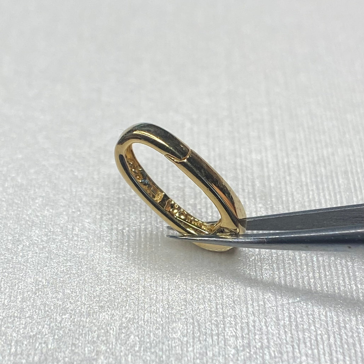 K18YG WG PG クラスプ オーバル 楕円 パーツ チャーム 18K 開口 コマ 繋ぎ チャーム バネ開閉