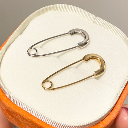 K18YG WG PG 安全ピン ブローチ 30x11mm ピアス ペンダント 2way 3way 18K ピン 針 K18 イエローゴールド ホワイトゴールド 大きめ ピン型