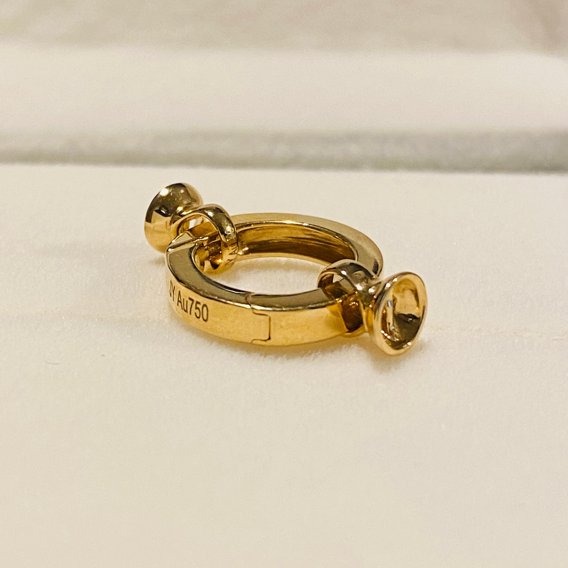 18k 留め金具 中留め jewelry clasp components yellow white gold