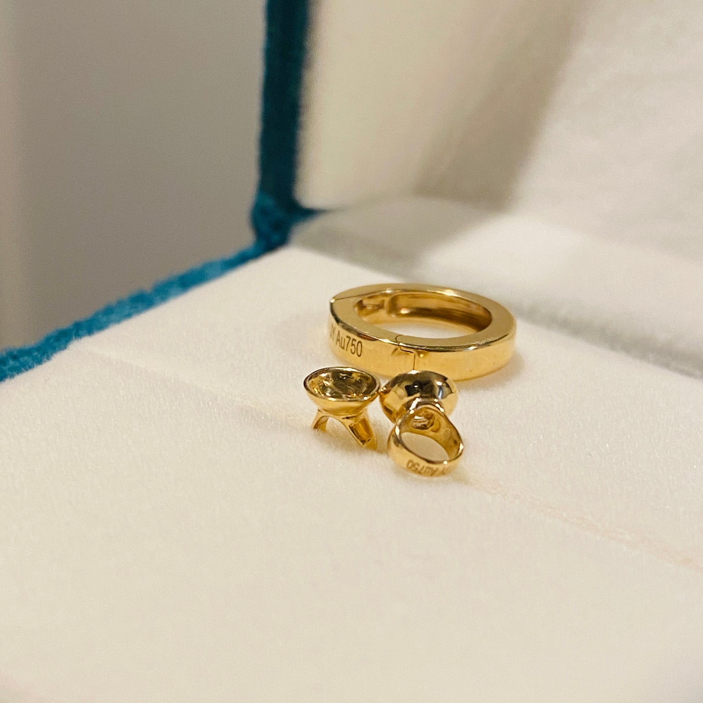 18k 留め金具 中留め jewelry clasp components yellow white gold