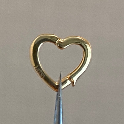 K18YG WG PG ハート チャーム 18金 クラスプ 留め具 チェーンパーツ コマ 18K 開口 繋ぎ イエローゴールド ホワイトゴールド ハート型