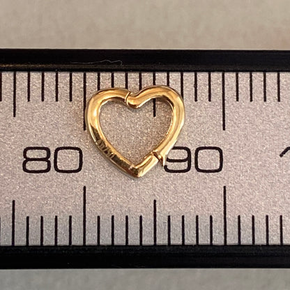 K18YG WG PG ハート チャーム 18金 クラスプ 留め具 チェーンパーツ コマ 18K 開口 繋ぎ イエローゴールド ホワイトゴールド ハート型