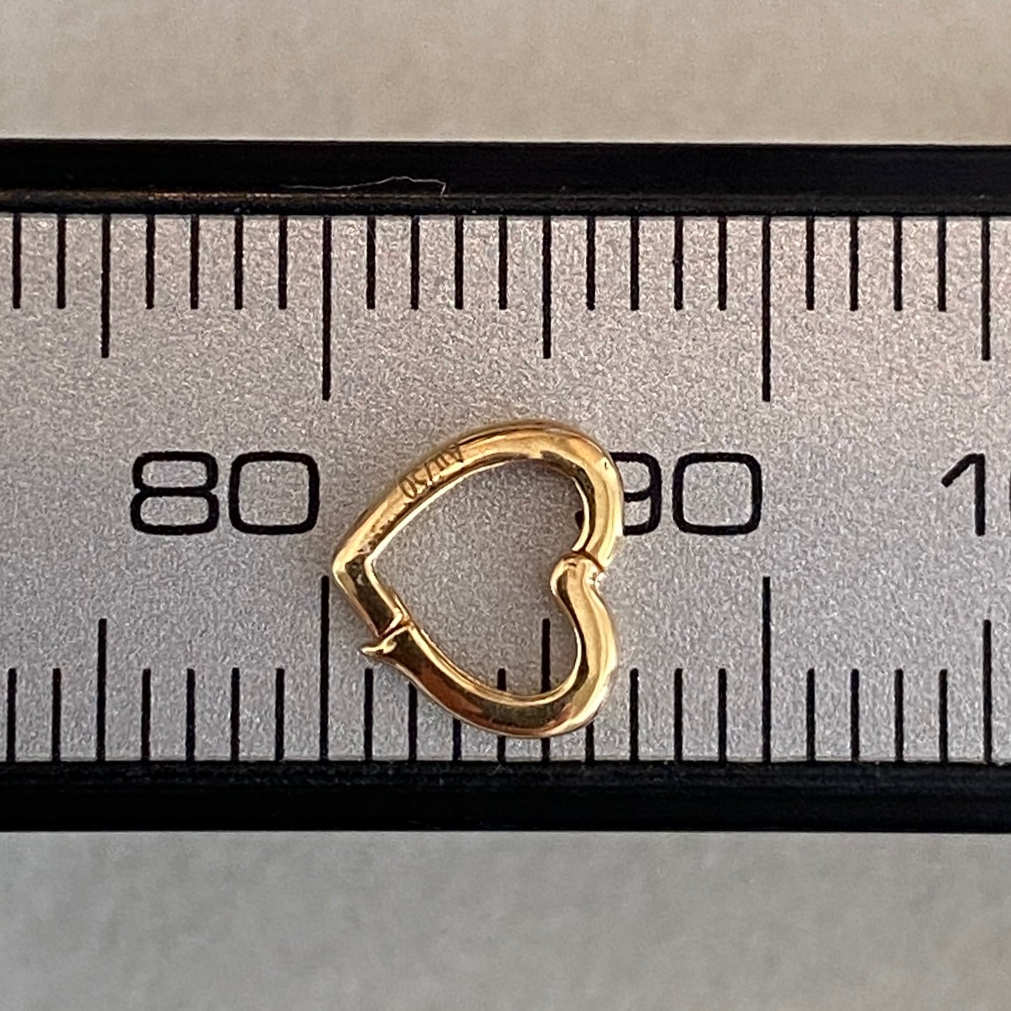 K18YG WG PG ハート チャーム 18金 クラスプ 留め具 チェーンパーツ コマ 18K 開口 繋ぎ イエローゴールド ホワイトゴールド ハート型