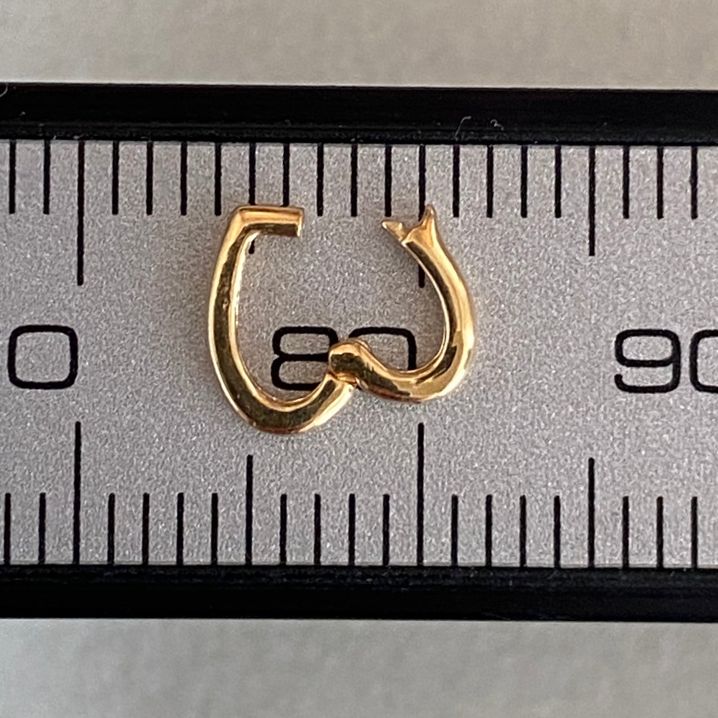 K18YG WG PG ハート チャーム 18金 クラスプ 留め具 チェーンパーツ コマ 18K 開口 繋ぎ イエローゴールド ホワイトゴールド ハート型