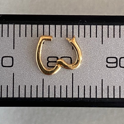 K18YG WG PG ハート チャーム 18金 クラスプ 留め具 チェーンパーツ コマ 18K 開口 繋ぎ イエローゴールド ホワイトゴールド ハート型