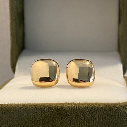 18k hollow earrings solid gold 中空ピアス