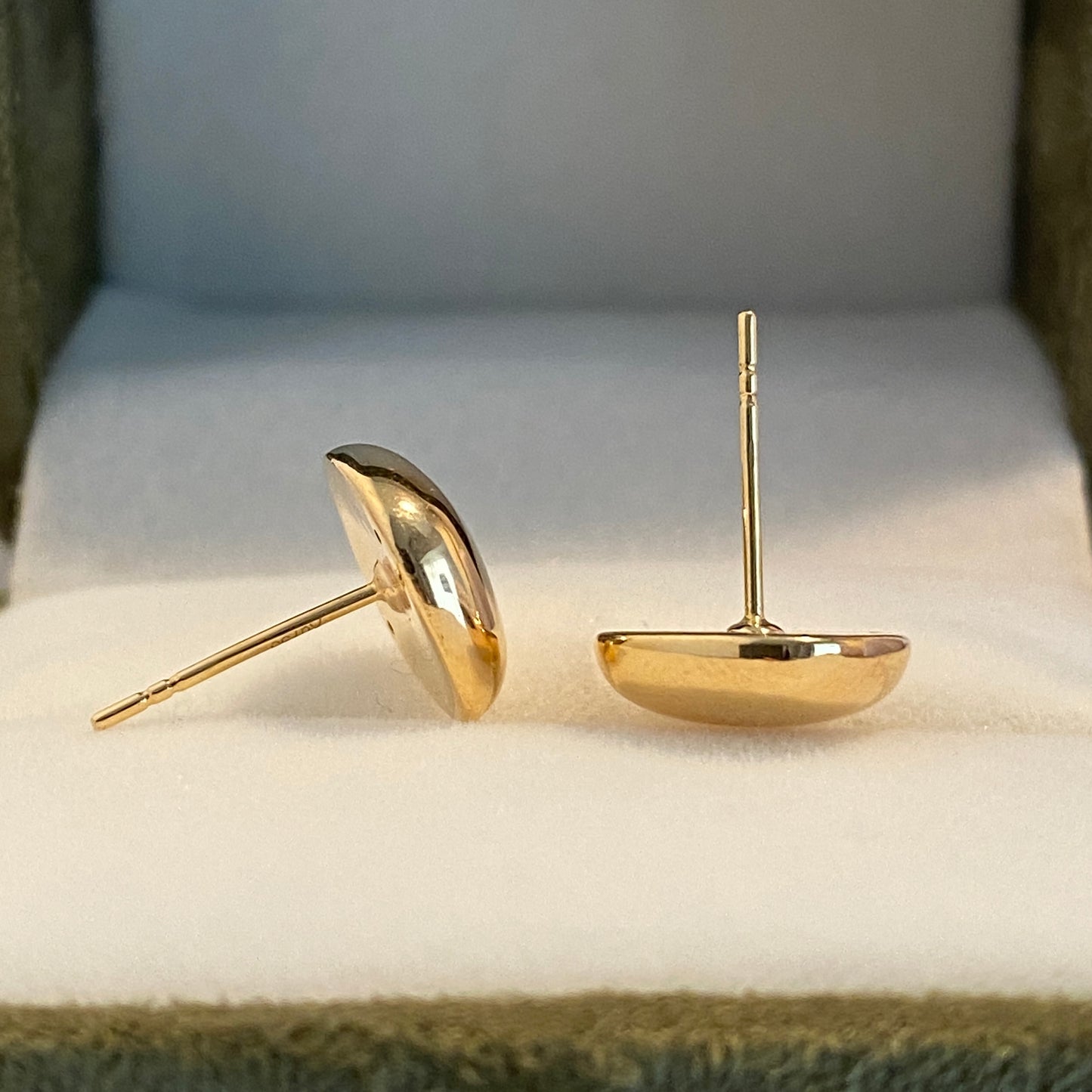 18k hollow earrings solid gold 中空ピアス