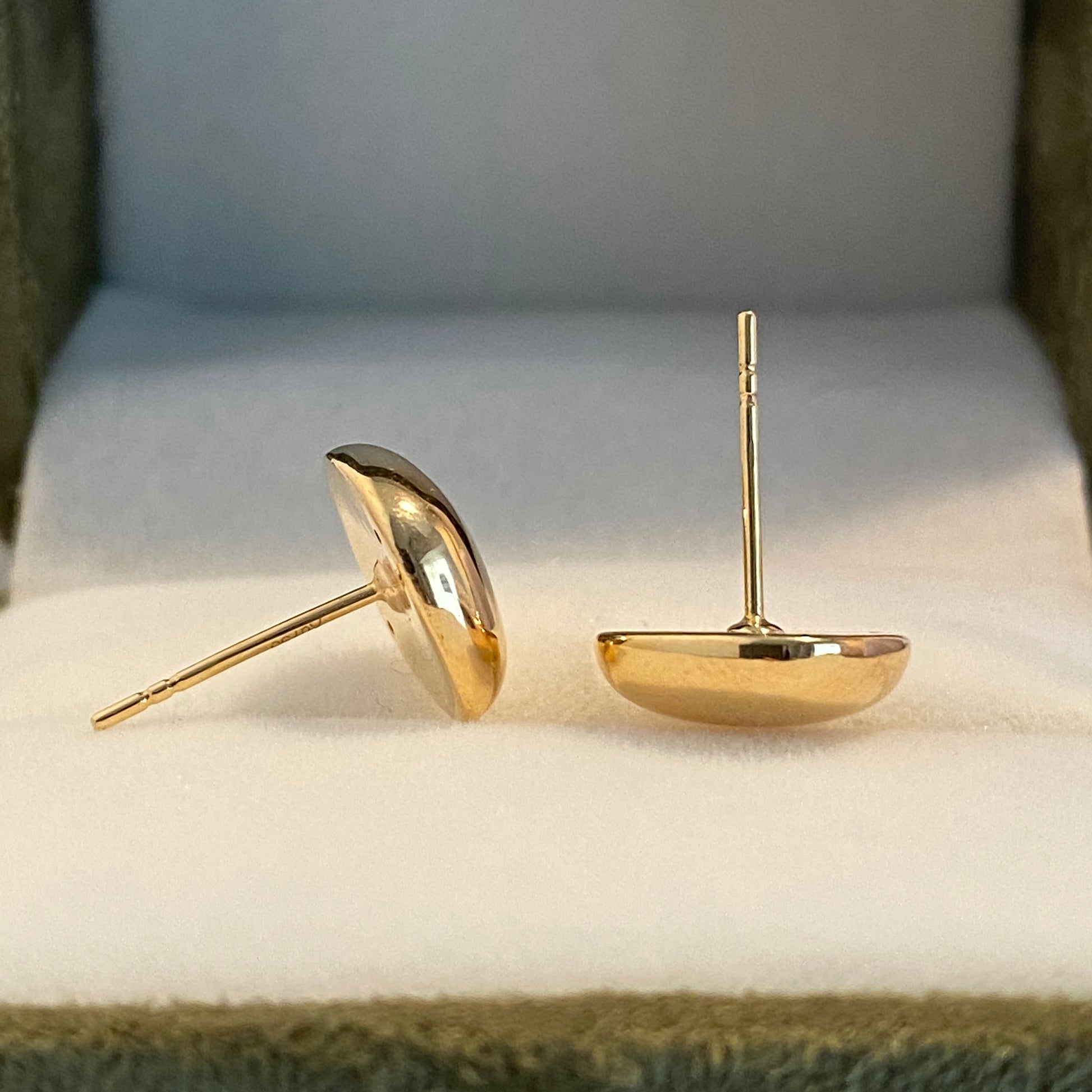 18k hollow earrings solid gold 中空ピアス