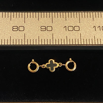 18k gold clover charm double openable 四ツ葉 引き輪 チャーム