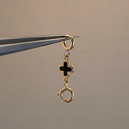 18k gold clover charm double openable 四ツ葉 引き輪 チャーム