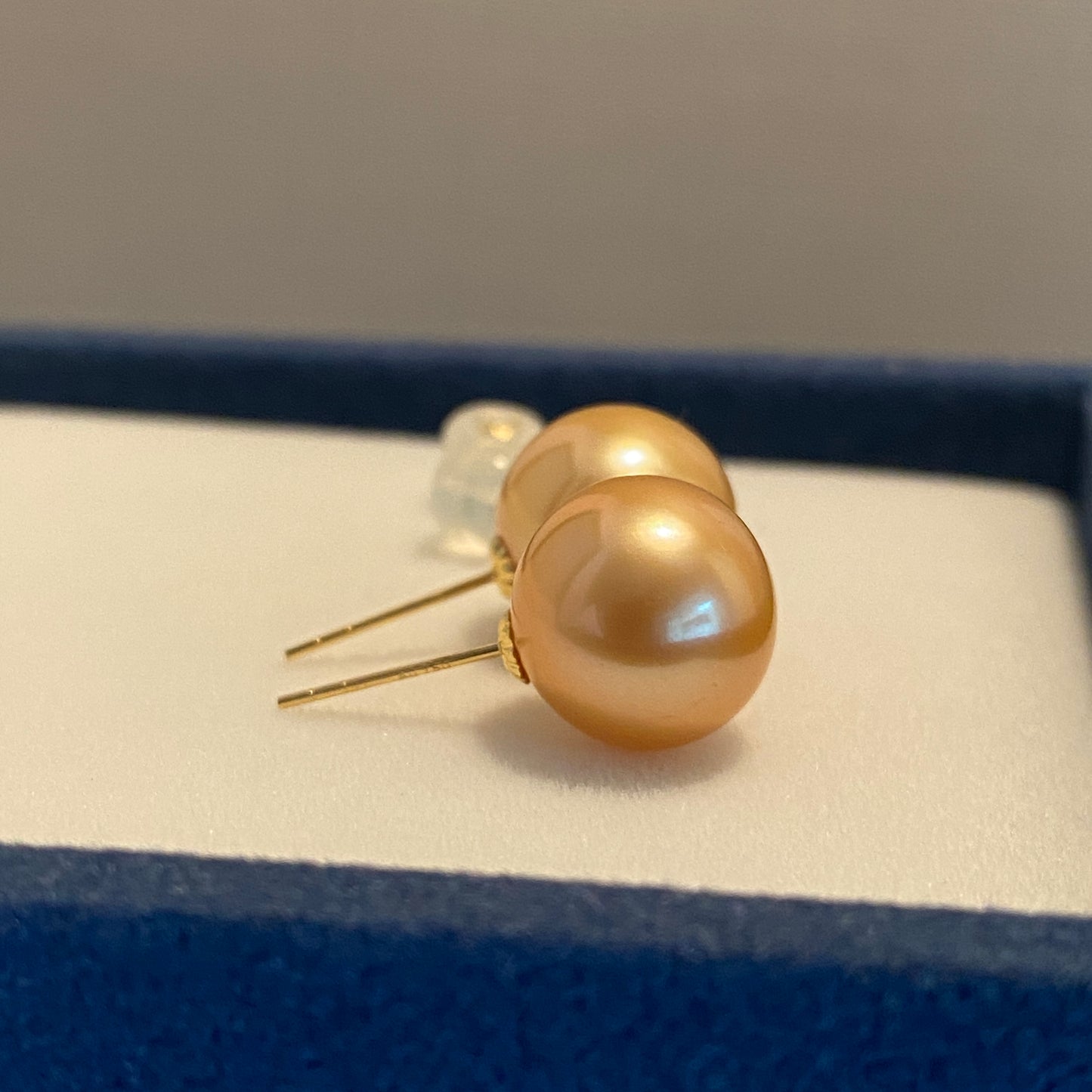 K18YG ゴールデンパール 南洋真珠 18K 18金 YG K18 イエローゴールド ゴールドパール ピアス スタッドピアス 10-11mm ~
