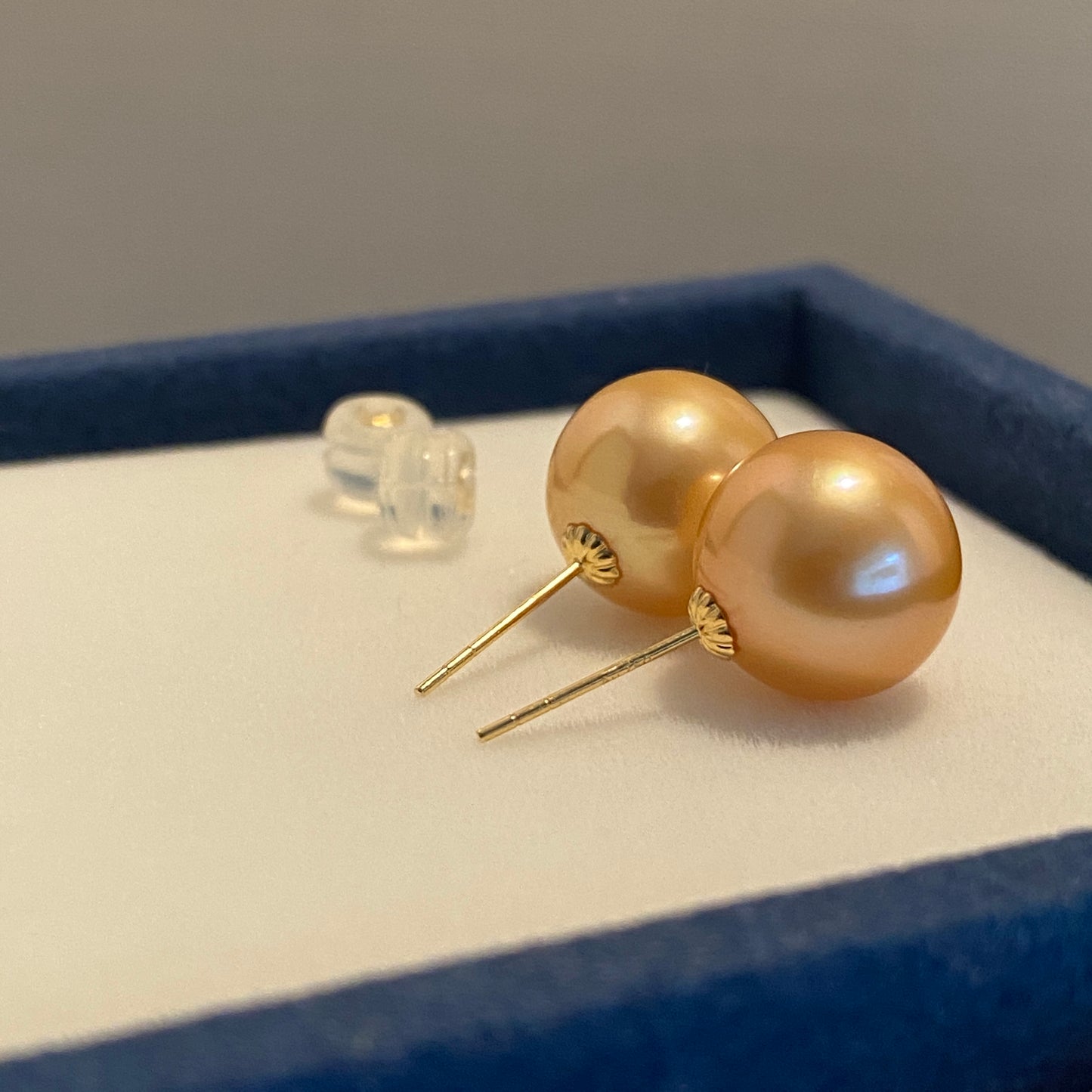 K18YG ゴールデンパール 南洋真珠 18K 18金 YG K18 イエローゴールド ゴールドパール ピアス スタッドピアス 10-11mm ~