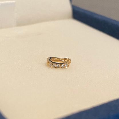 K18YG WG バチカン パーツ ダイヤモンド チャームホルダー 18K ペンダントパーツ ネックレスパーツ ホースシュー 馬モチーフ