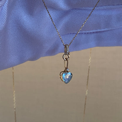 18k locking bail pendant diamond