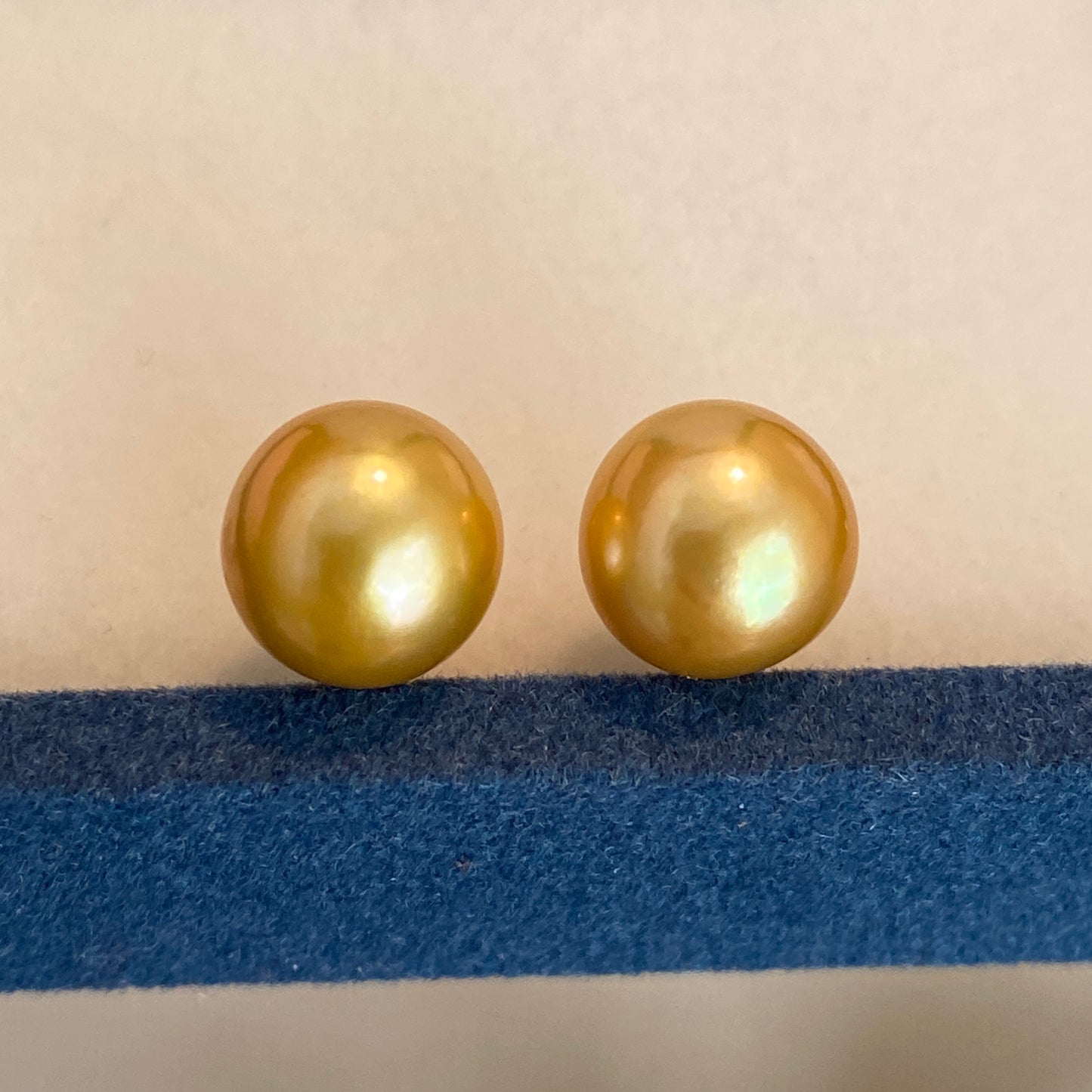 K18YG ゴールデンパール 9-10mm~ 南洋真珠 18K イエローゴールド ゴールドパール ピアス スタッドピアス 一粒