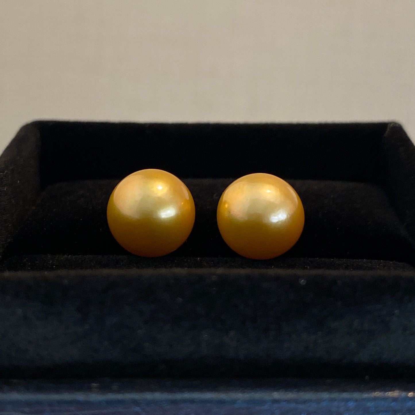 K18YG ゴールデンパール 9-10mm~ 南洋真珠 18K イエローゴールド ゴールドパール ピアス スタッドピアス 一粒