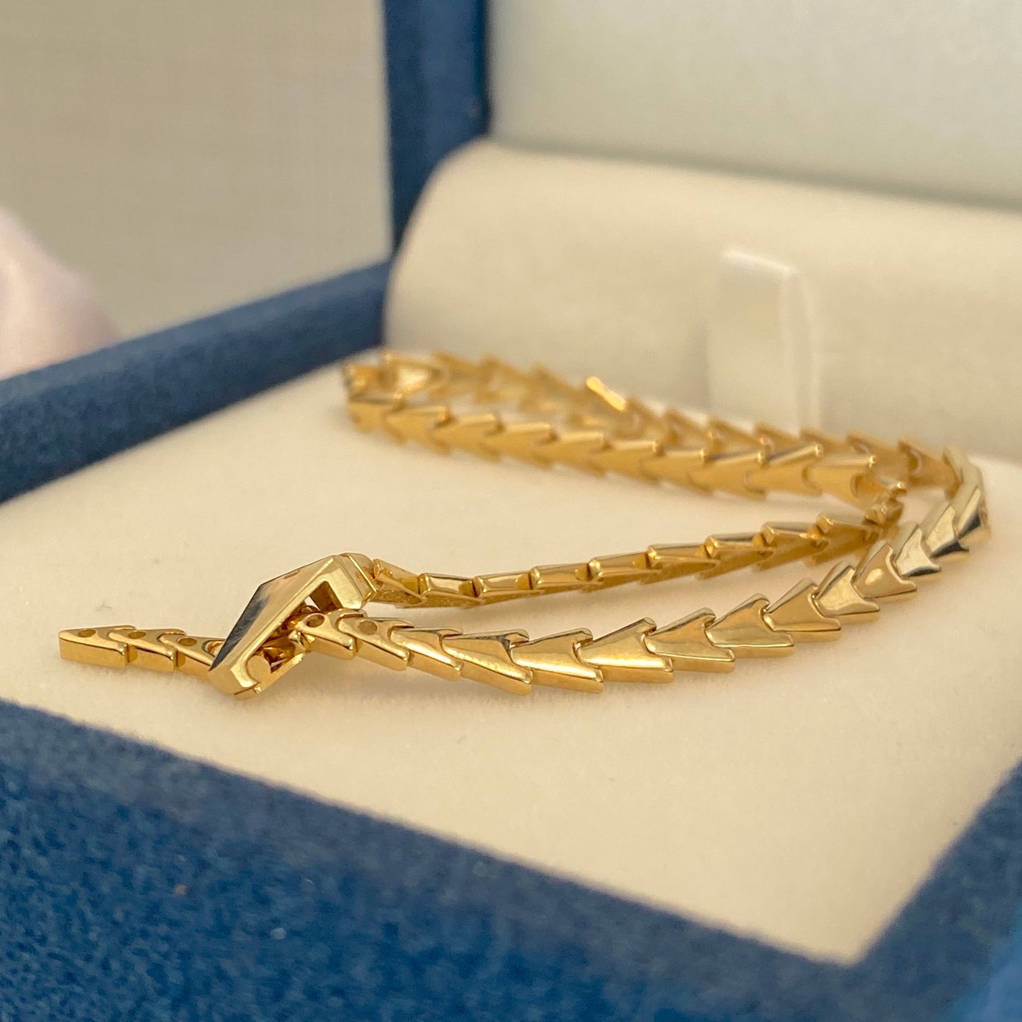 K18YG イエローゴールド 18K ブレスレット イタリアンジュエリー 蛇 スネーク 龍 竜 辰 蛇の皮 スネークスキン クリップブレス