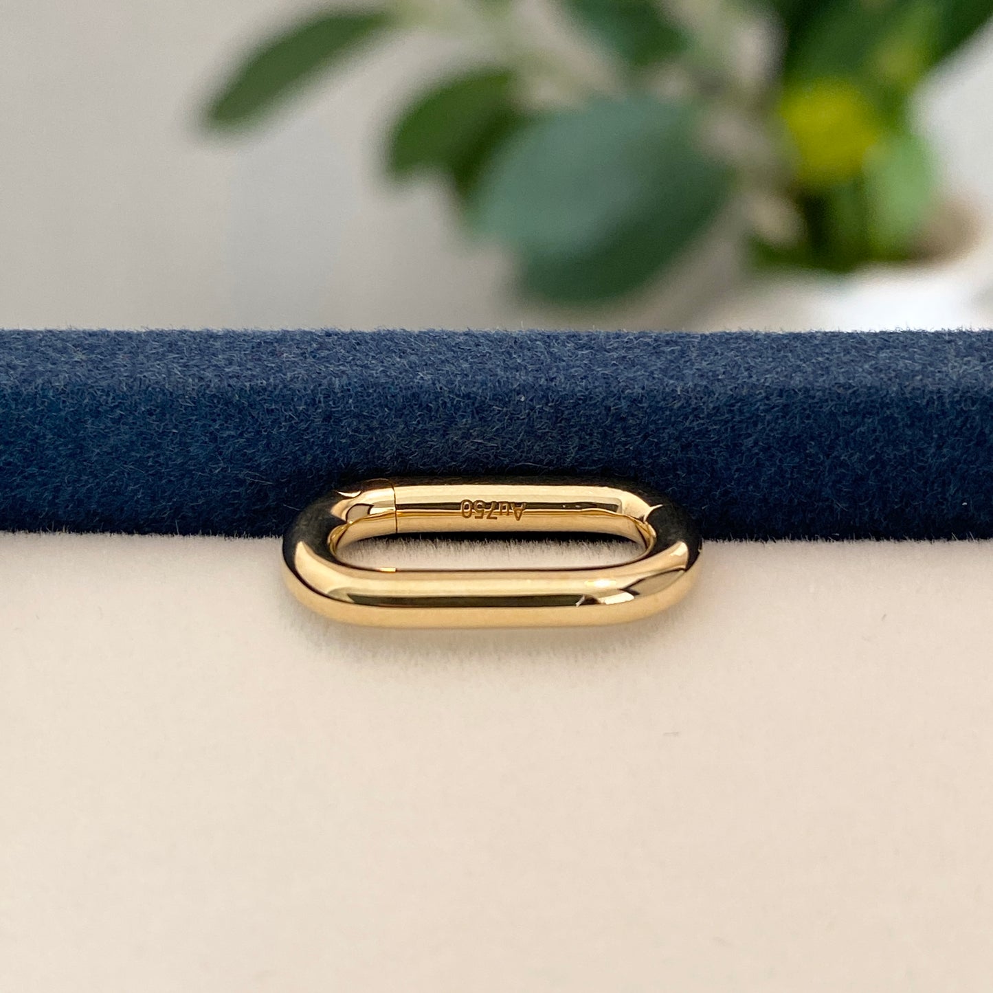 K18YG WG オーバル 開口 クラスプ パーツ チャーム 18K イエローゴールド ホワイトゴールド コマ ネックレスパーツ ブレスレットパーツ 繋ぎ