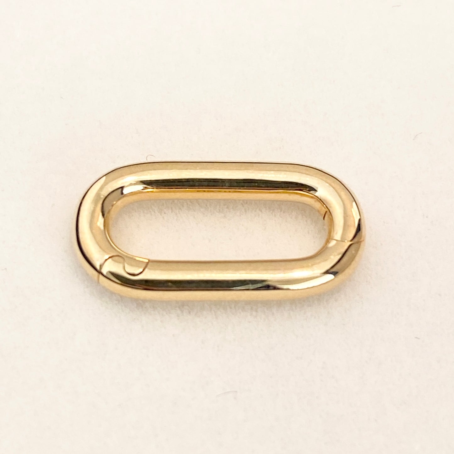 K18YG WG オーバル 開口 クラスプ パーツ チャーム 18K イエローゴールド ホワイトゴールド コマ ネックレスパーツ ブレスレットパーツ 繋ぎ