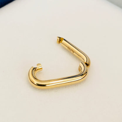 K18YG WG オーバル 開口 クラスプ パーツ チャーム 18K イエローゴールド ホワイトゴールド コマ ネックレスパーツ ブレスレットパーツ 繋ぎ