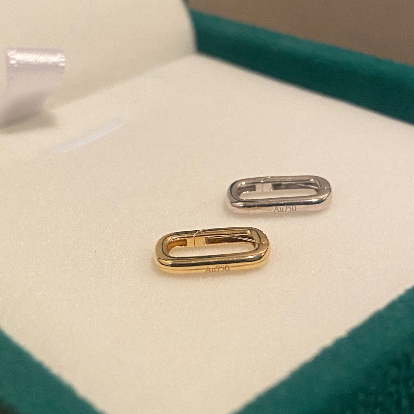 K18YG WG PG オーバル パーツ【S】クラスプ チャーム イエローゴールド ホワイトゴールド 開口 チェーンパーツ アジャスター コマ バチカン 18K 18金