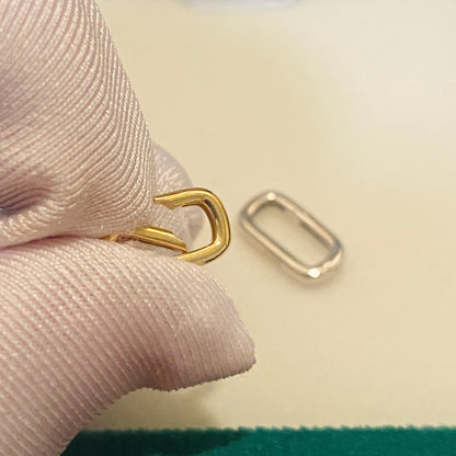 K18YG WG PG クラスプ オーバル チェーンパーツ スナップ開口 18K パーツ バチカン チャーム繋ぎ 18金