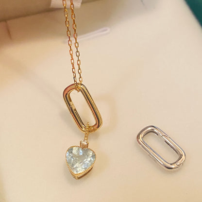 K18YG WG PG クラスプ オーバル チェーンパーツ スナップ開口 18K パーツ バチカン チャーム繋ぎ 18金