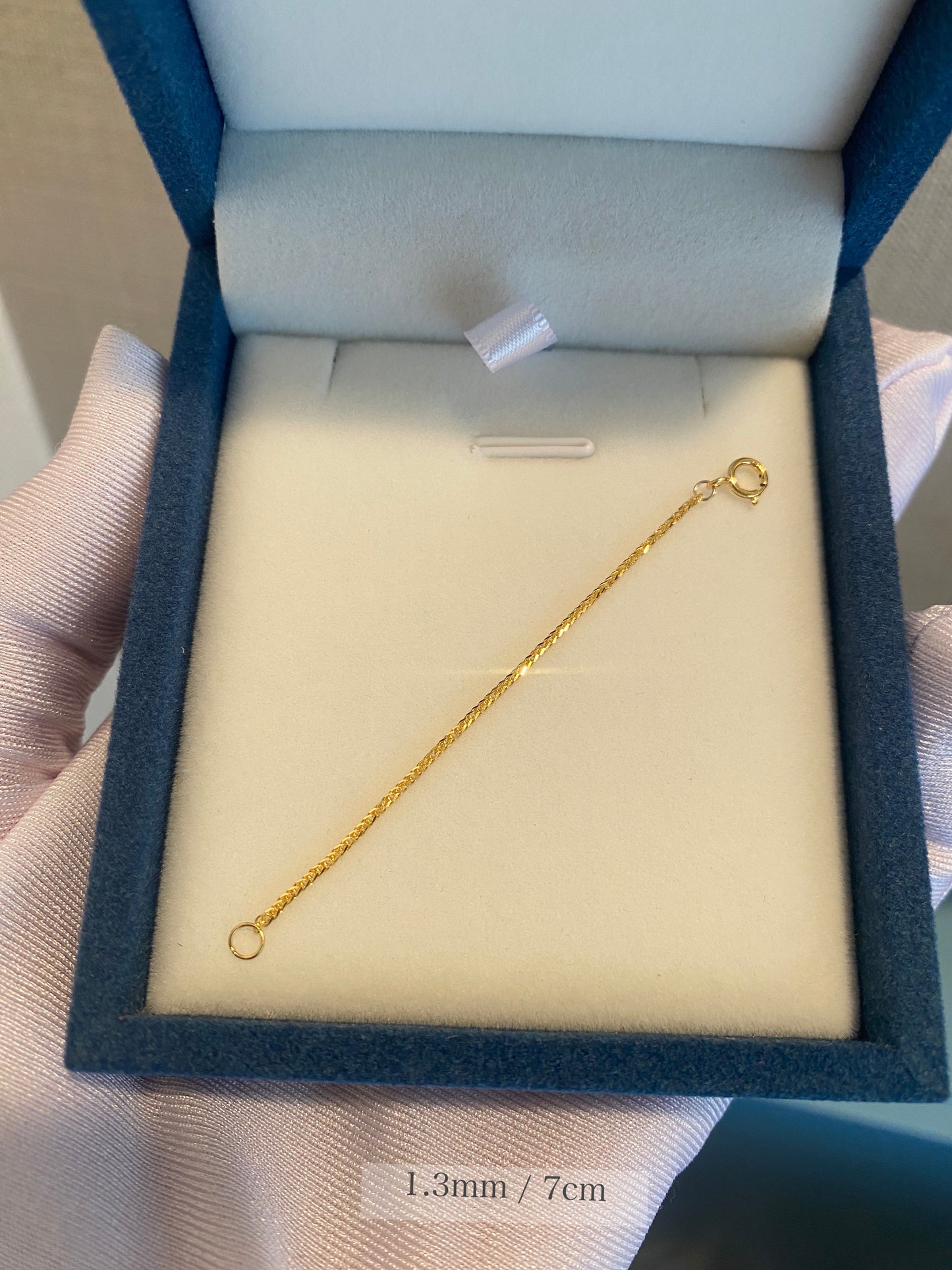 K18YG WG PG 引き輪 ヒキワ パーツ 18K YG K18 チェーンパーツ アジャスター 延長チェーン イエローゴールド ミニロープチェーン