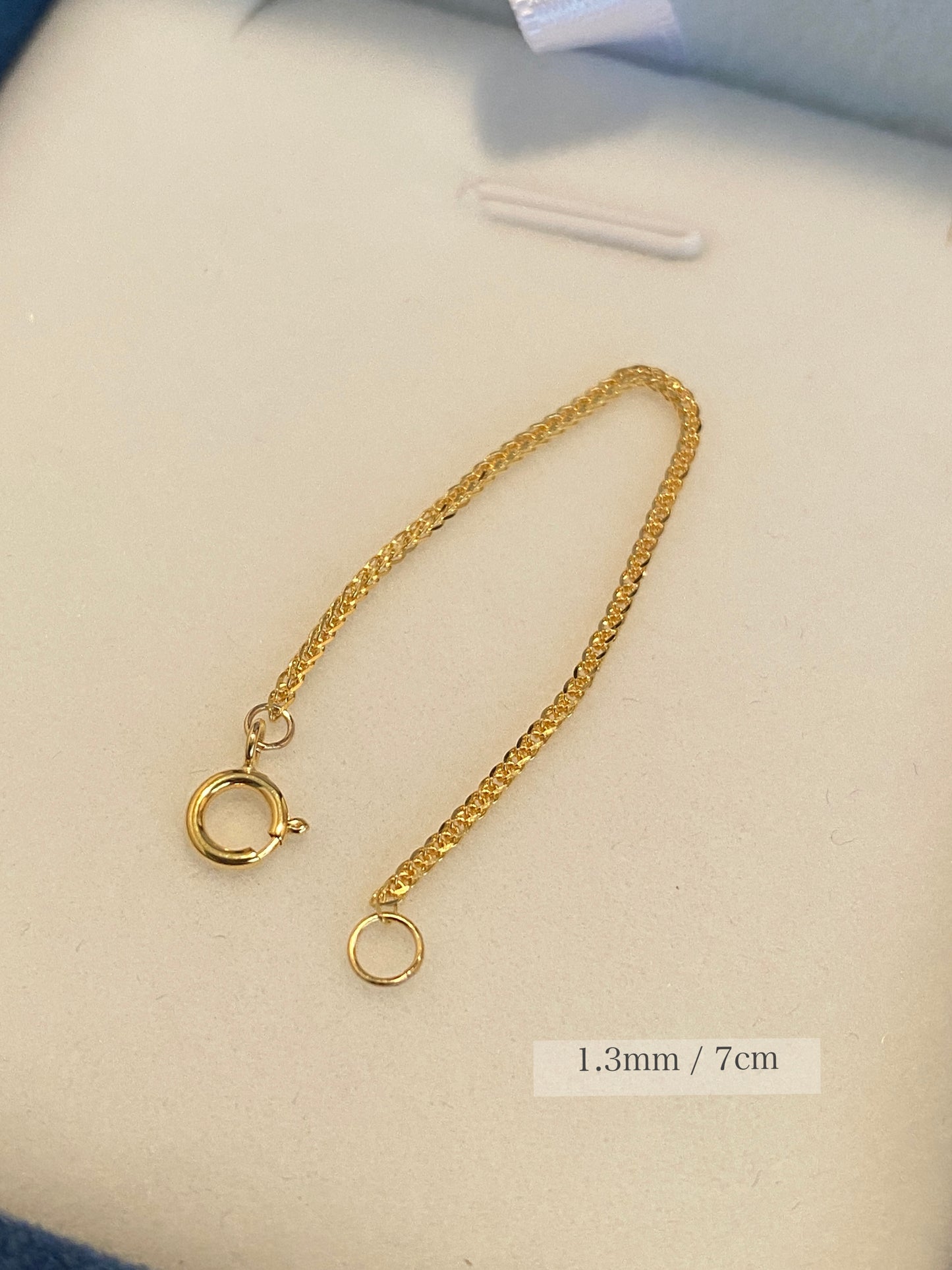 K18YG WG PG 引き輪 ヒキワ パーツ 18K YG K18 チェーンパーツ アジャスター 延長チェーン イエローゴールド ミニロープチェーン