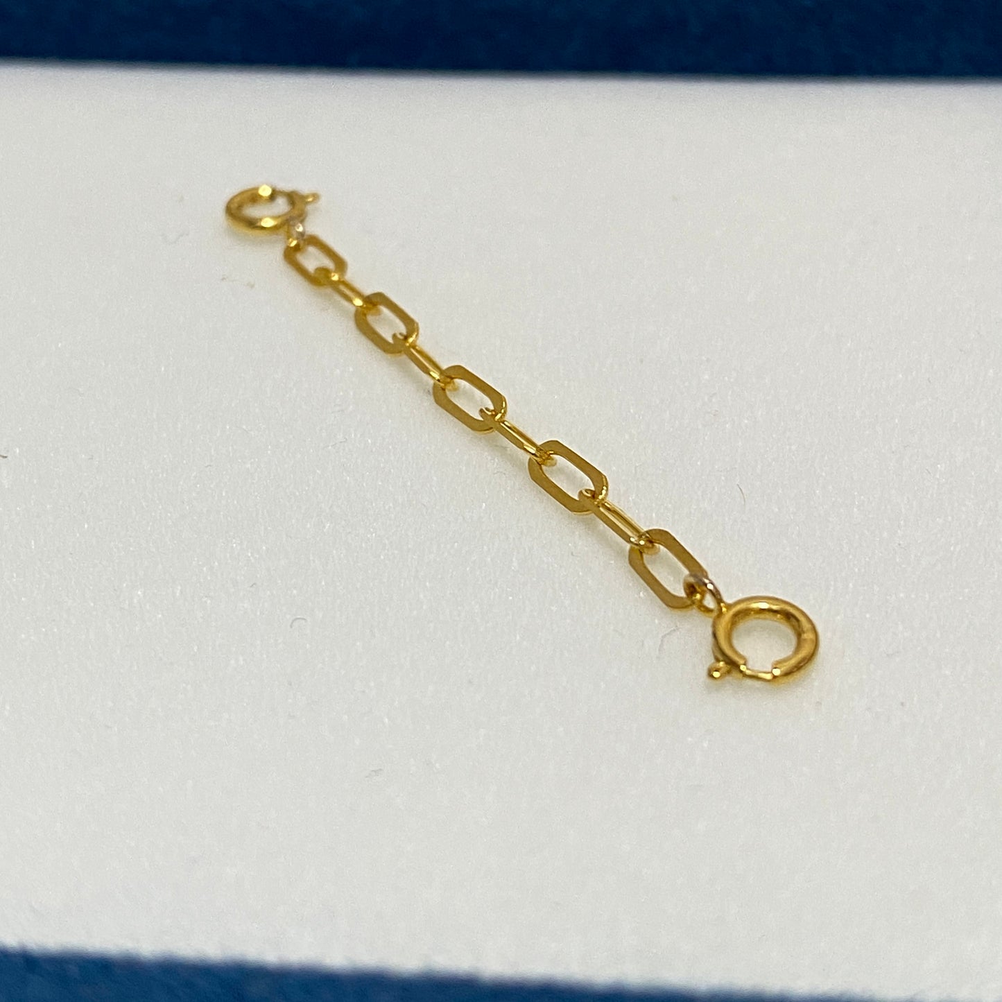 K18YG WG PG【1.4mm 2.1mm 3.7mm】ペーパークリップ 引き輪 補助チェーン ひきわ 両端開口 オーバルチェーン アジャスター