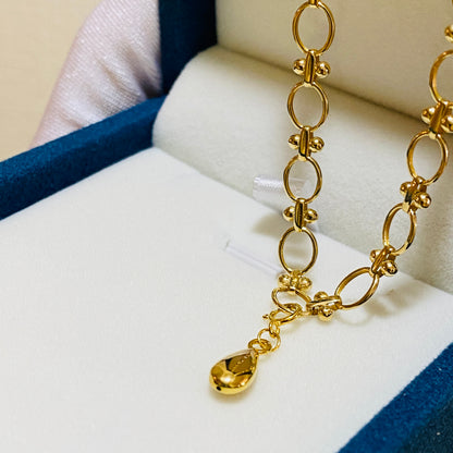 K18YG チャーム ペンダント ハート ティアドロップ 三角形 スクエア エンドパーツ 18k 引き輪