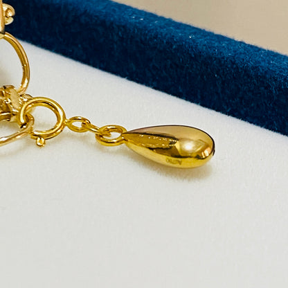 K18YG チャーム ペンダント ハート ティアドロップ 三角形 スクエア エンドパーツ 18k 引き輪