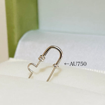 K18YG WG PG ブローチ 安全ピン チャーム留め 18K 18金 イエローゴールド ホワイトゴールド ピンクゴールド ピアス ピン型 繋ぎ ピン ダイヤモンド 25mm x 10mm