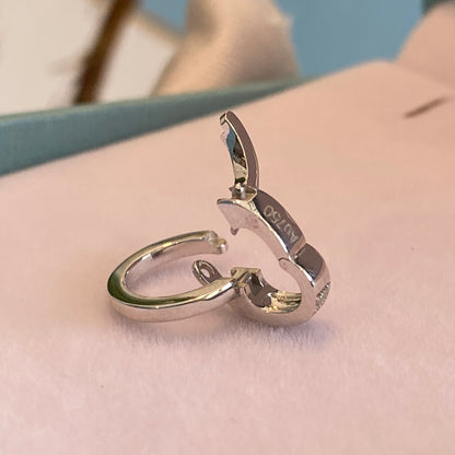 K18YG WG PG ダイヤモンド バチカン 大きめ  18金 18K 安全ロック付き 爪ロック ペンダント繋ぎ チャーム パーツ