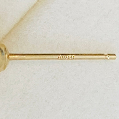 K18YG あこや真珠 ピアス ロングピアス 3cm チェーンピアス 18K YG 揺れる ボールカット