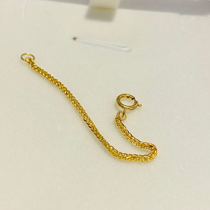K18YG WG PG チェーンパーツ  1.2mm 引き輪 ヒキワ 貴金属パーツ 18K アジャスター 延長チェーン ミニロープチェーン