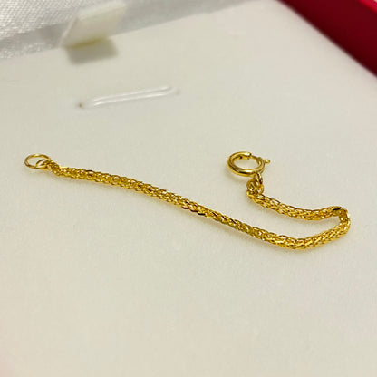K18YG WG PG チェーンパーツ  1.2mm 引き輪 ヒキワ 貴金属パーツ 18K アジャスター 延長チェーン ミニロープチェーン