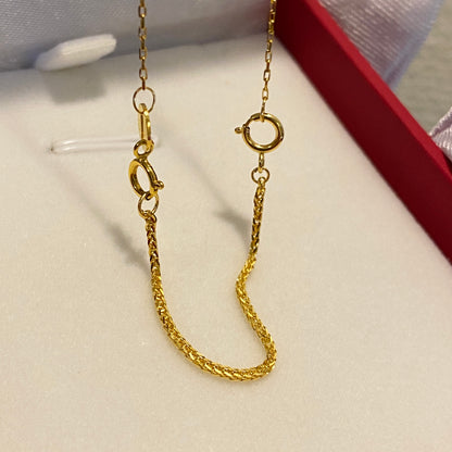 K18YG WG PG チェーンパーツ  1.2mm 引き輪 ヒキワ 貴金属パーツ 18K アジャスター 延長チェーン ミニロープチェーン