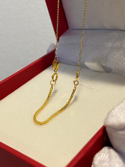 K18YG WG PG 引き輪 パーツ 18K YG アジャスター チェーン延長