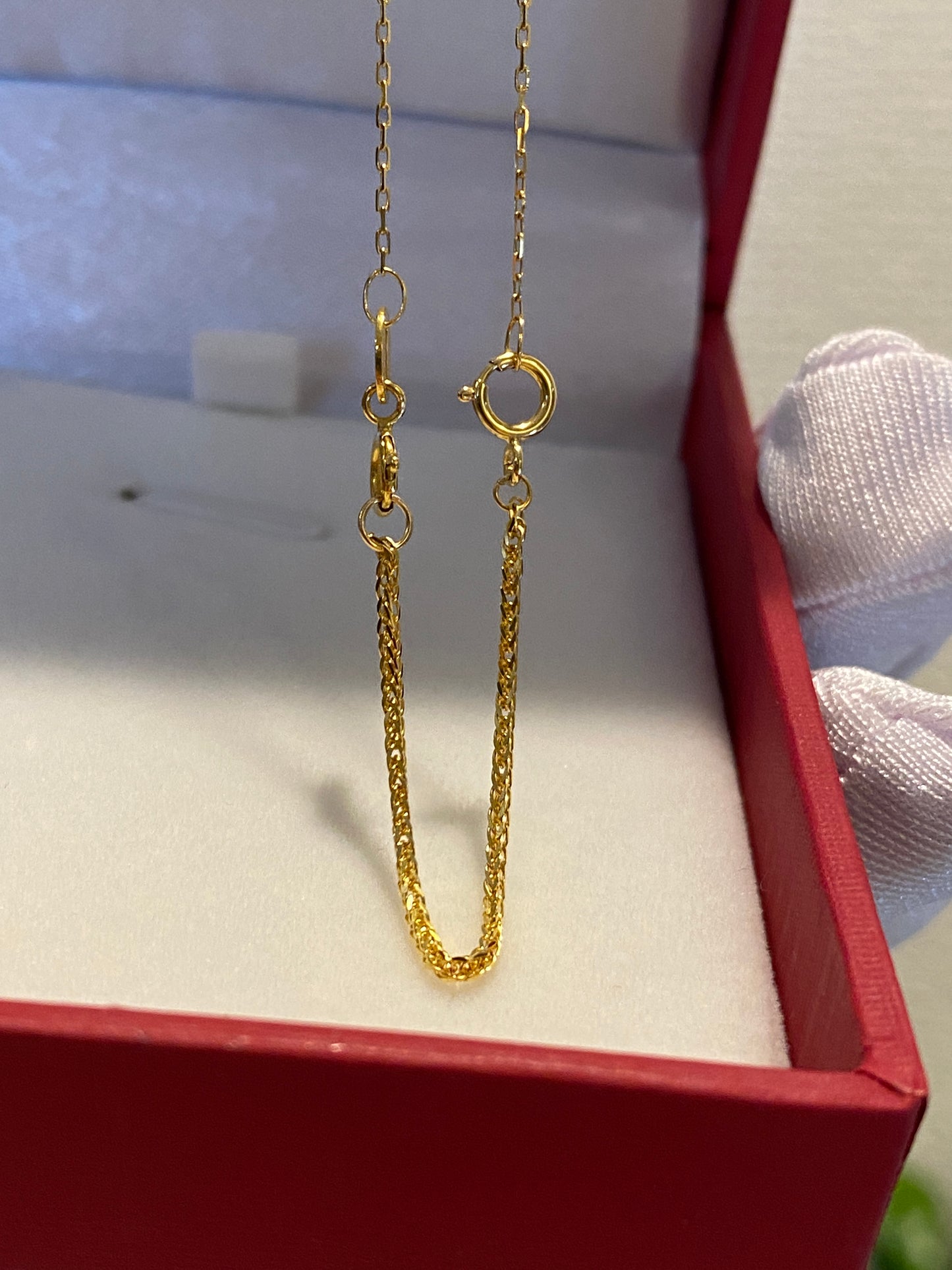 K18YG WG PG 引き輪 パーツ 18K YG アジャスター チェーン延長