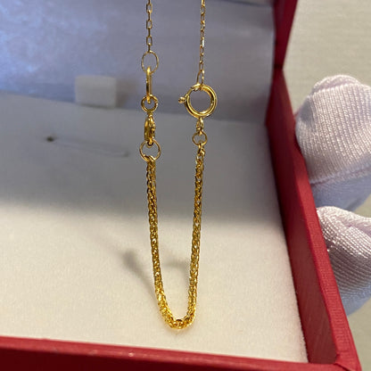 K18YG WG PG チェーンパーツ  1.2mm 引き輪 ヒキワ 貴金属パーツ 18K アジャスター 延長チェーン ミニロープチェーン