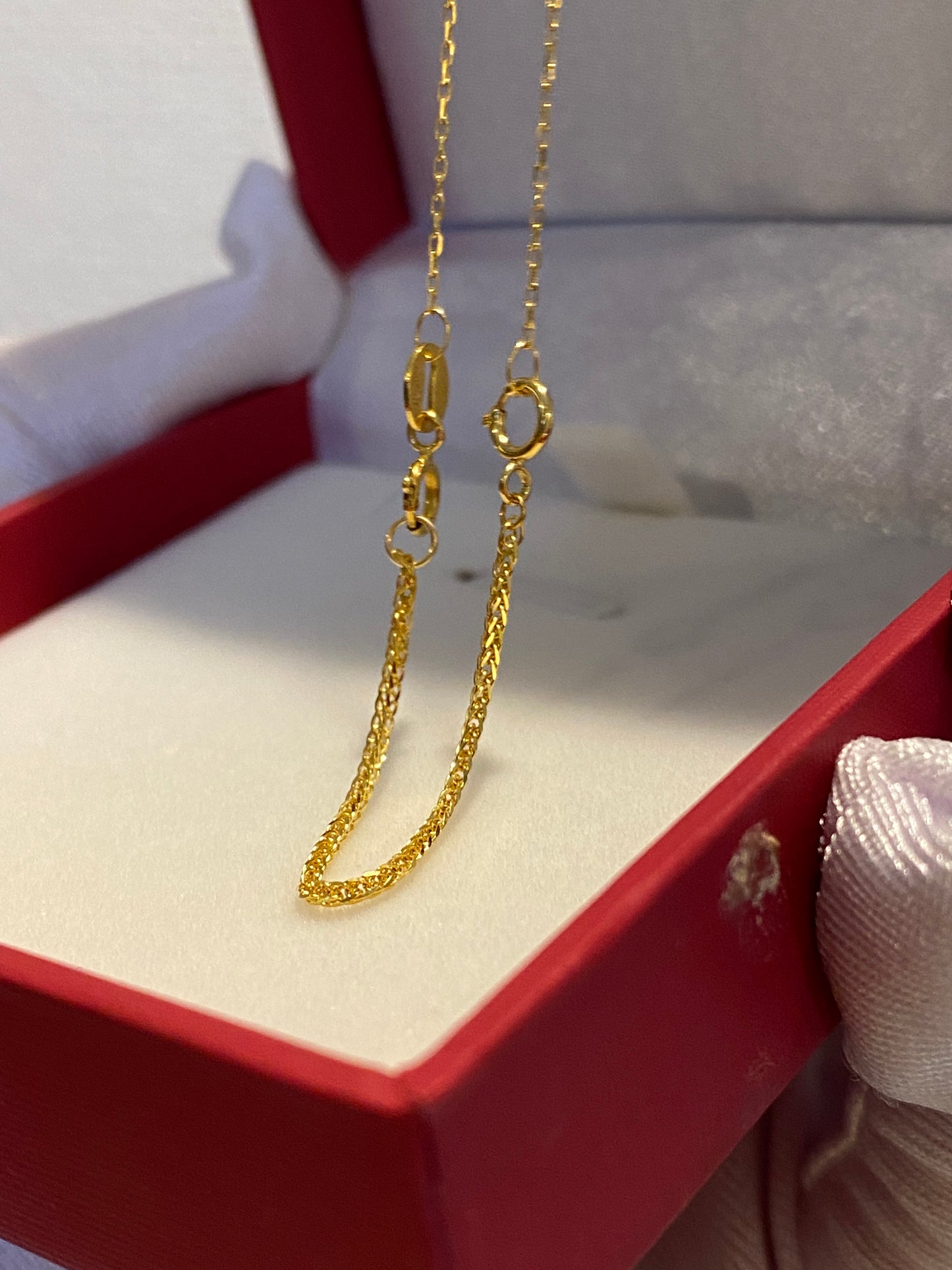 K18YG WG PG 引き輪 パーツ 18K YG アジャスター チェーン延長