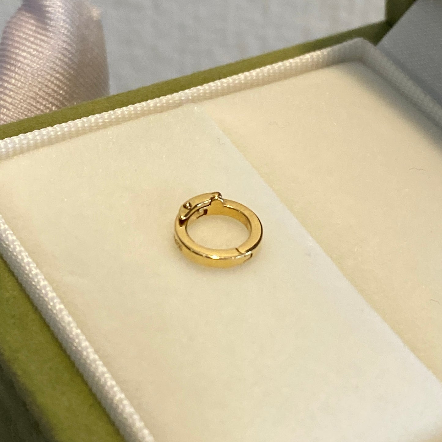 K18YG WG PG ロック付き バチカン 爪ロック 18K ラウンド チェーンパーツ 安全ロック コネクター クリッカー