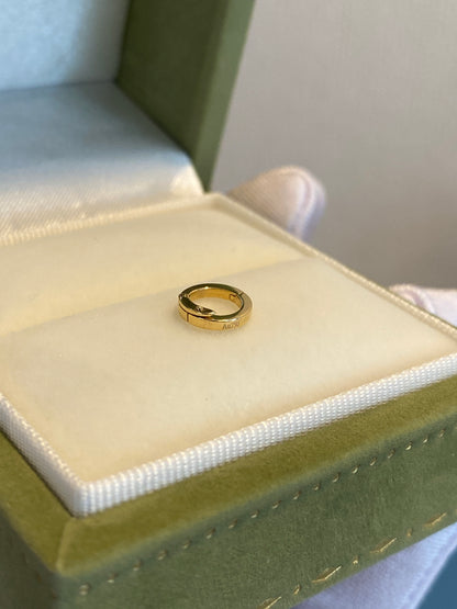 K18YG WG PG ロック付き バチカン 爪ロック 18K ラウンド チェーンパーツ 安全ロック コネクター クリッカー