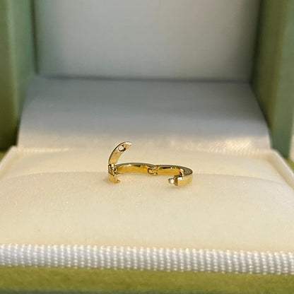 K18YG WG PG ロック付き バチカン 爪ロック 18K ラウンド チェーンパーツ 安全ロック コネクター クリッカー